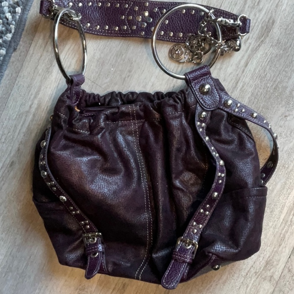 Kathy Van Zeeland dark purple handbag